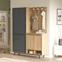 Hanah Home OS1-SA Soporte de Pasillo Roble y Antracita